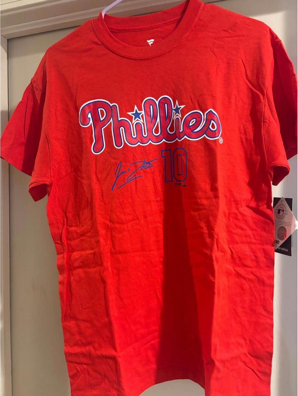 Bryce Harper Phillies Shirt Mens Medium Red Fanatics MLB NWT #10 Baseball Tee